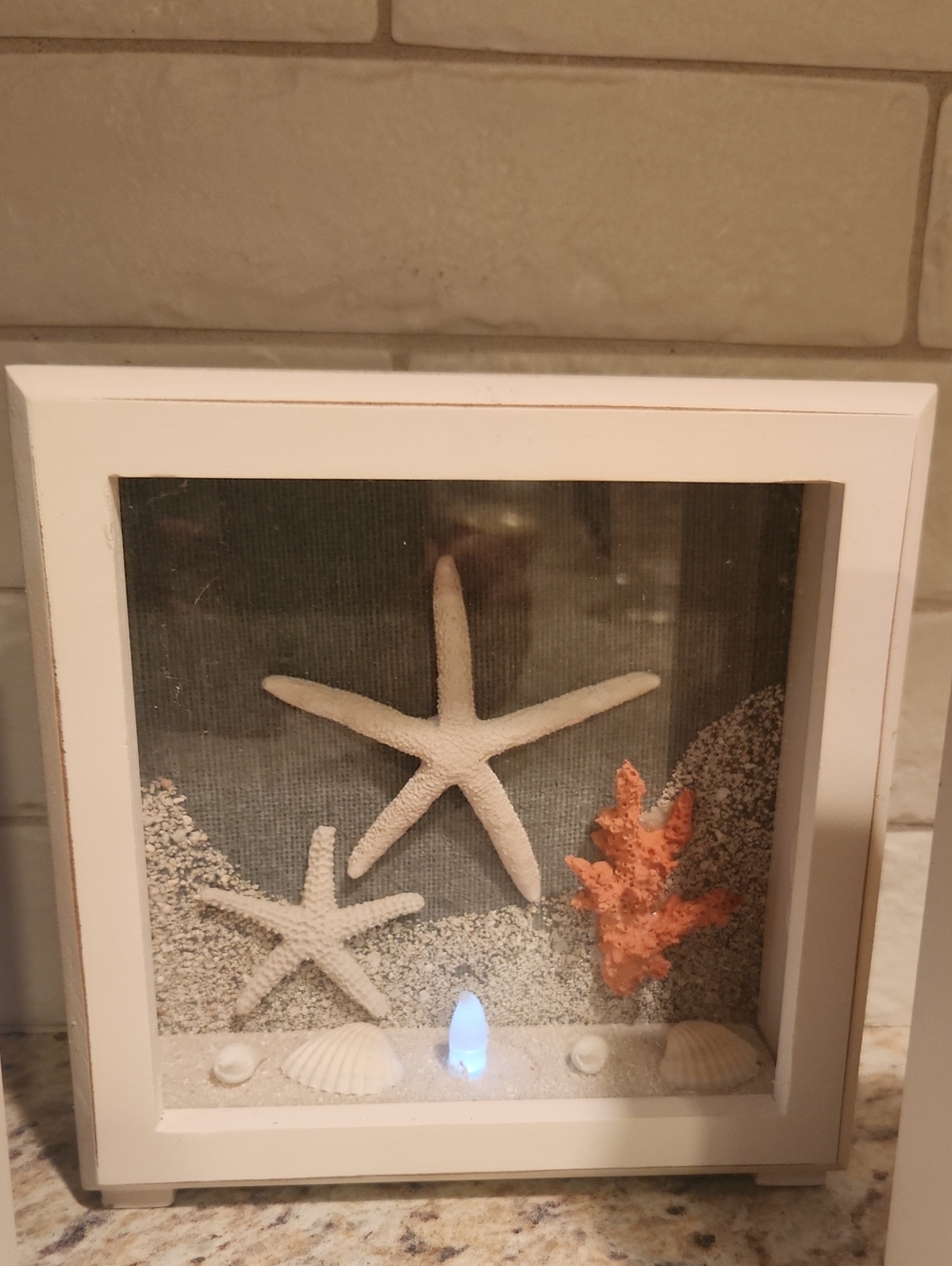 Coastal LED Light Up Seashell Shadow Boxes Set Of 3 - Picture 3 of 10